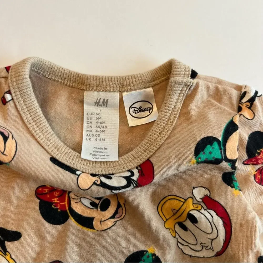 H&M Baby Disney Mickey Mouse Christmas Bodysuit